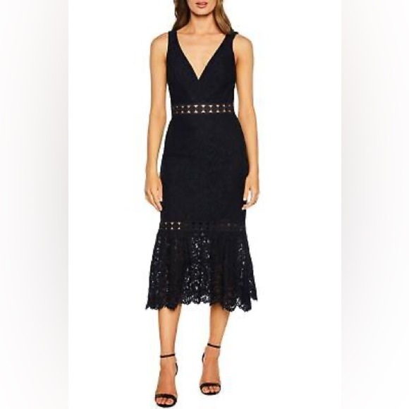 BARDOT Fiona Lace Trumpet DRESS (D3) - Picture 2 of 7